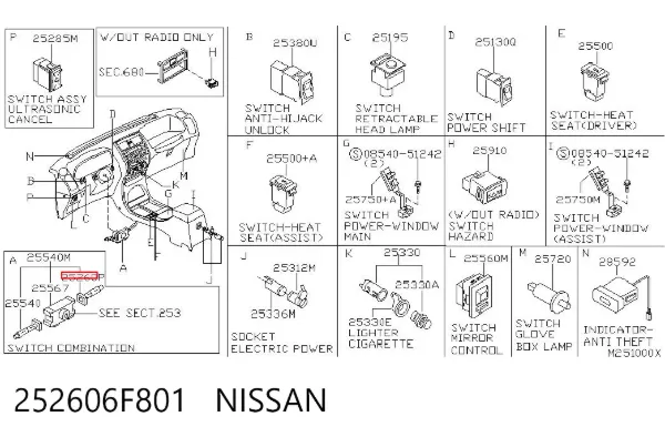  252606F801 Nissan/Infiniti