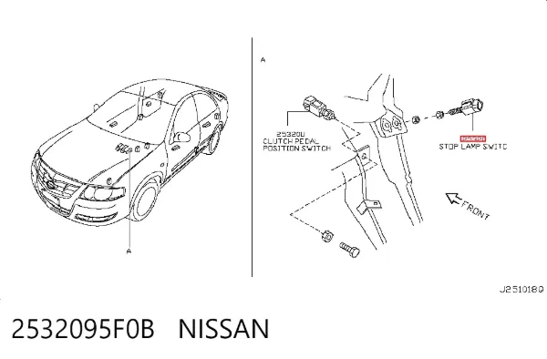 Датчик стоп сигнала 2532095F0B Nissan/Infiniti
