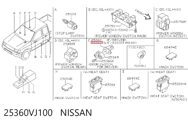  25360VJ100 Nissan/Infiniti