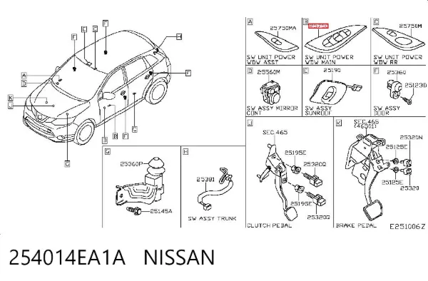  254014EA1A Nissan/Infiniti