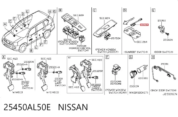  25450AL50E Nissan/Infiniti