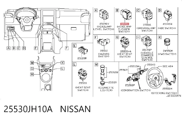  25530JH10A Nissan/Infiniti