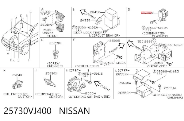  25730VJ400 Nissan/Infiniti