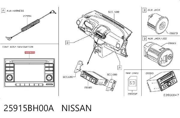 Дисплей многофункциональный 25915BH00A Nissan/Infiniti