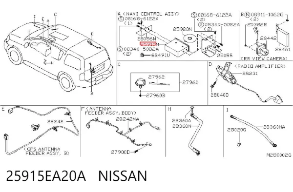 Дисплей многофункциональный 25915EA20A Nissan/Infiniti