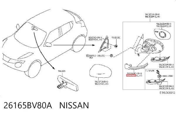  26165BV80A Nissan/Infiniti