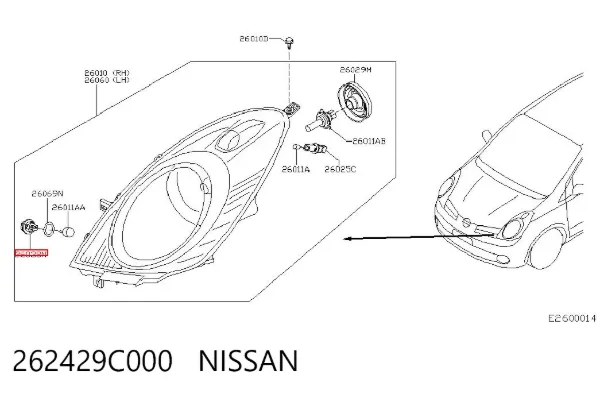  262429C000 Nissan/Infiniti