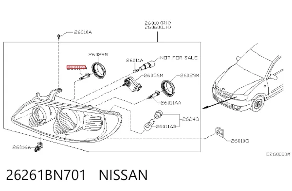Лампочка галогенная 26261BN701 Nissan/Infiniti