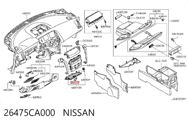  26475CA000 Nissan/Infiniti