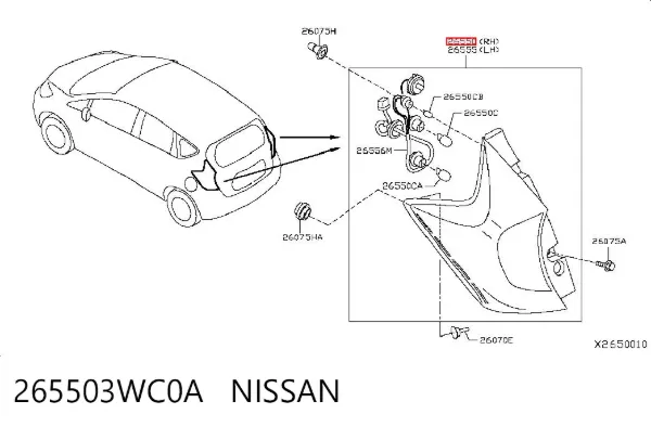  265503WC0A Nissan/Infiniti