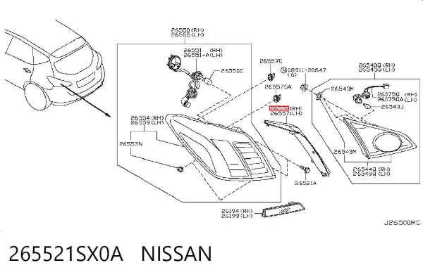  265521SX0A Nissan/Infiniti
