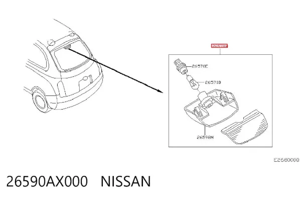 Задний стоп Nissan Micra K12