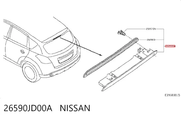 Задний стоп 26590JD00A Nissan/Infiniti