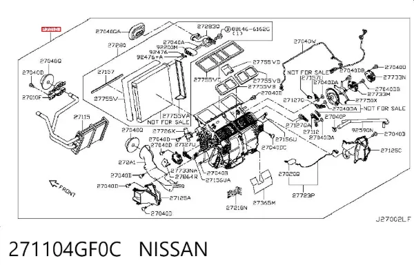 Корпус печки в сборе 271104GF0C Nissan/Infiniti