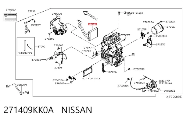 Радиатор печки 271409KK0A Nissan/Infiniti