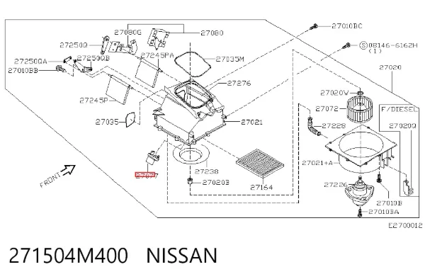 Резистор печки 271504M400 Nissan/Infiniti