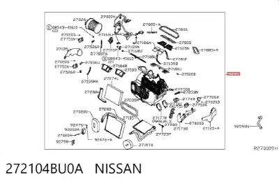 Корпус печки в сборе NISSAN 272104BU0A