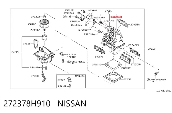  272378H910 Nissan/Infiniti
