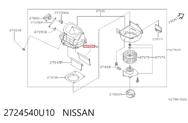  2724540U10 Nissan/Infiniti