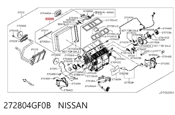 Испаритель кондиционера 272804GF0B Nissan/Infiniti
