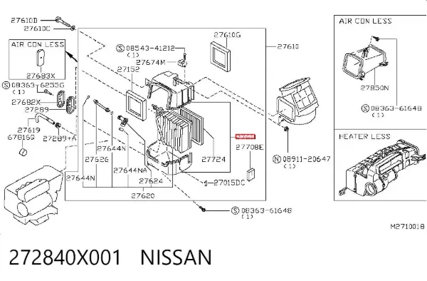  272840X001 Nissan/Infiniti