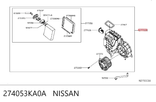  274053KA0A Nissan/Infiniti