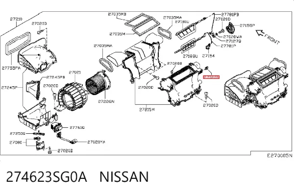  274623SG0A Nissan/Infiniti