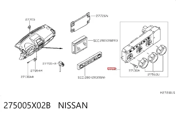  275005X02B Nissan/Infiniti