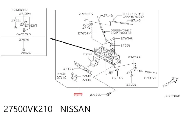  27500VK210 Nissan/Infiniti