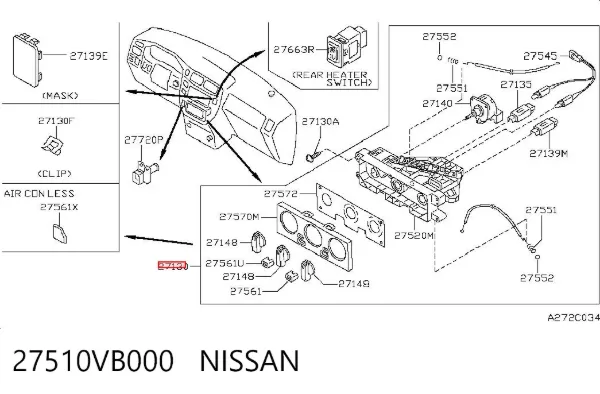 Блок управления кондиционером Nissan Patrol Y61