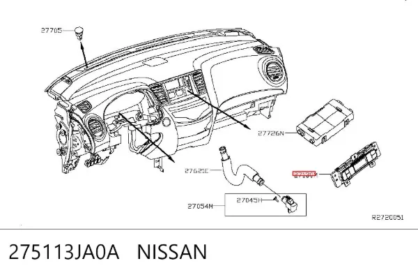 Блок управления кондиционером 275113JA0A Nissan/Infiniti