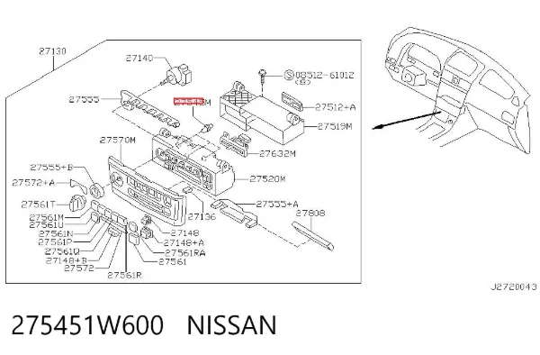  275451W600 Nissan/Infiniti
