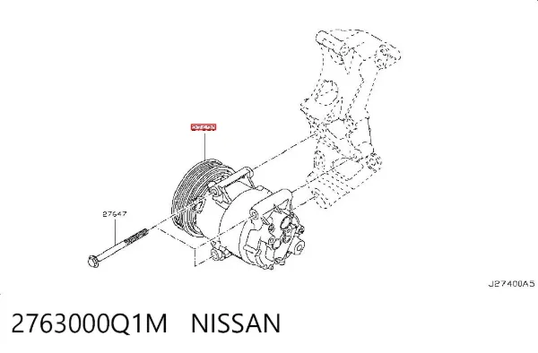 Компрессор кондиционера 2763000Q1M Nissan/Infiniti
