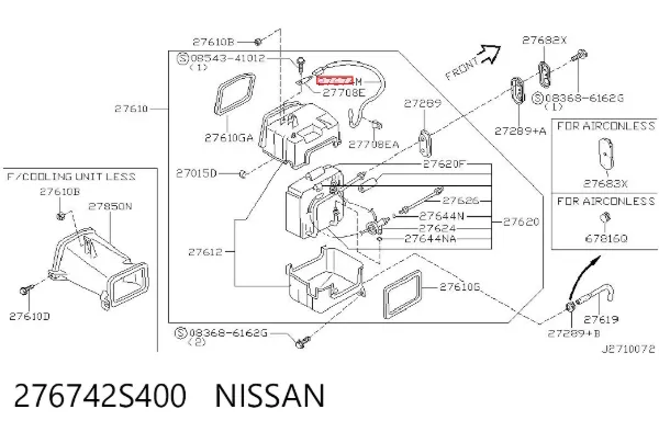  276742S400 Nissan/Infiniti