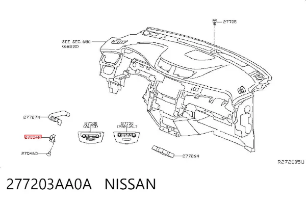 Датчик температуры салона 277203AA0A Nissan/Infiniti