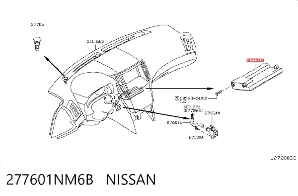 Модуль управления климат-контролем 277601NM6B Nissan/Infiniti