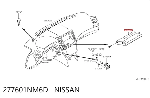 Модуль управления климат-контролем 277601NM6D Nissan/Infiniti