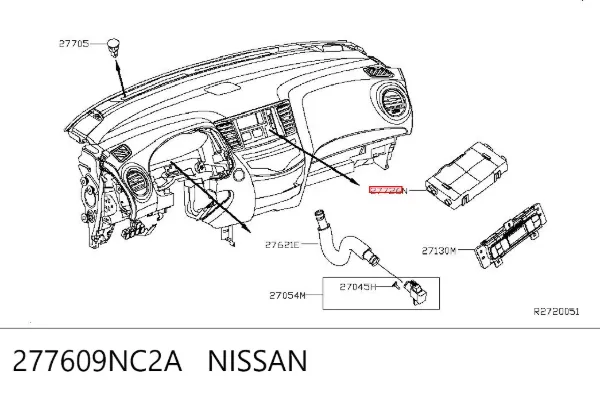 Блок управления кондиционером 277609NC2A Nissan/Infiniti