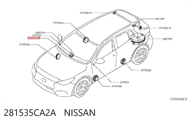 Динамик "торпедо" 281535CA2A Nissan/Infiniti
