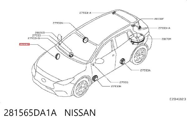 Динамик передней двери 281565DA1A Nissan/Infiniti
