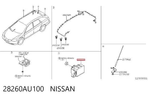  28260AU100 Nissan/Infiniti