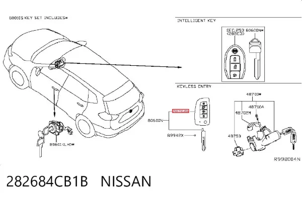  282684CB1B Nissan/Infiniti