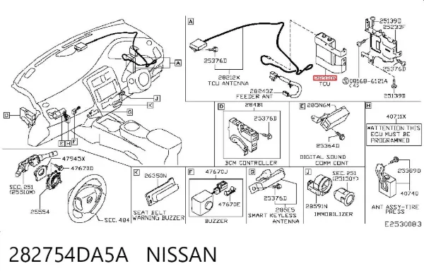  282754DA5A Nissan/Infiniti