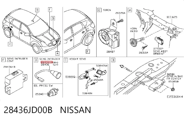  28436JD00B Nissan/Infiniti