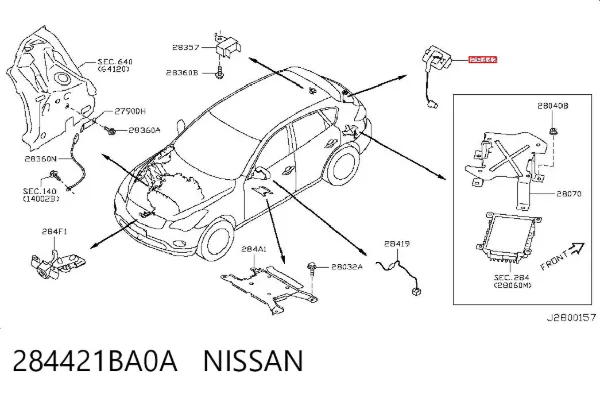 Камера заднего вида 284421BA0A Nissan/Infiniti
