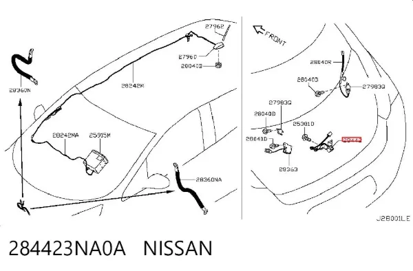 Камера заднего вида 284423NA0A Nissan/Infiniti