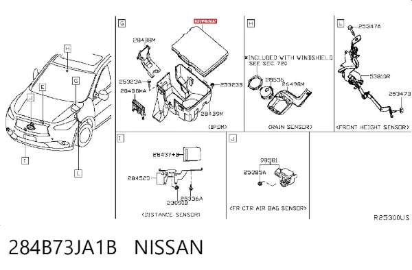 Блок предохранителей 284B73JA1B Nissan/Infiniti