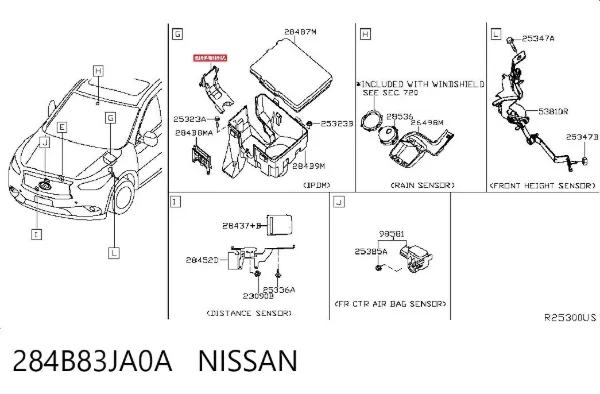  284B83JA0A Nissan/Infiniti