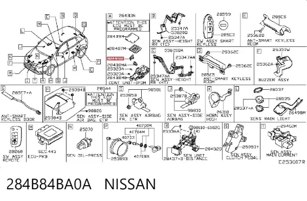  284B84BA0A Nissan/Infiniti