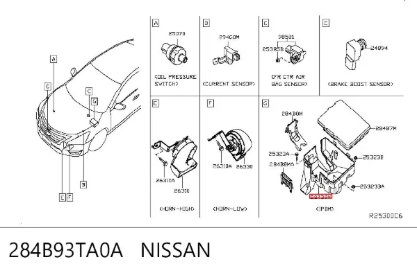  284B93TA0A Nissan/Infiniti